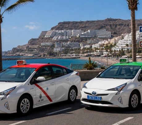 Wat is het verschil tussen een rood en groen dak op een Taxi in Gran Canaria?